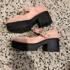 Pink maryjane platforms